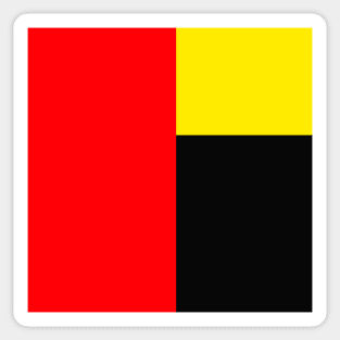 red yellow and black abstract minimalist geometrical modern art design Sticker